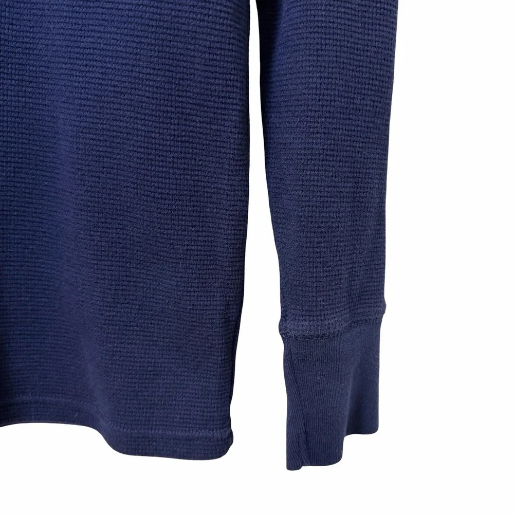 Polo Ralph Lauren Sleepwear Waffle Thermal Crew Neck Shirt Mens Size L Navy Cozy